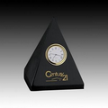 Genuine Black Marble Pyramid Clock